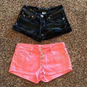 Two pair women’s jean shorts